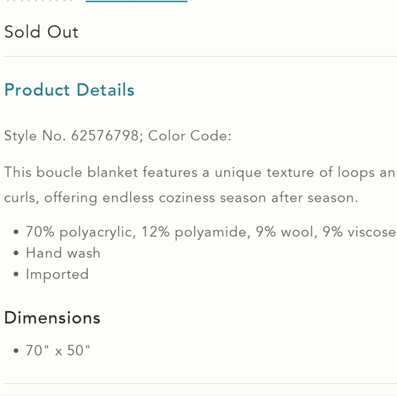 Anthropologie Rodi Bouclé Throw Blanket - peach pink/burgandy - Picture 5 of 10